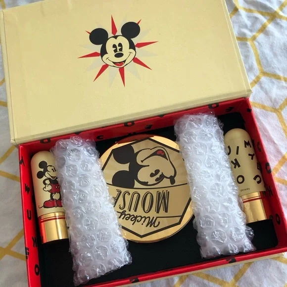 Besame Cosmetics Limited Edition Mickey Mouse 2 Lipstick Mirror Boxed Set - Picture 2 of 9
